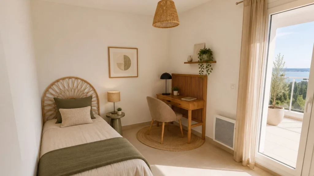 Chambre de l’appartement à Montpellier