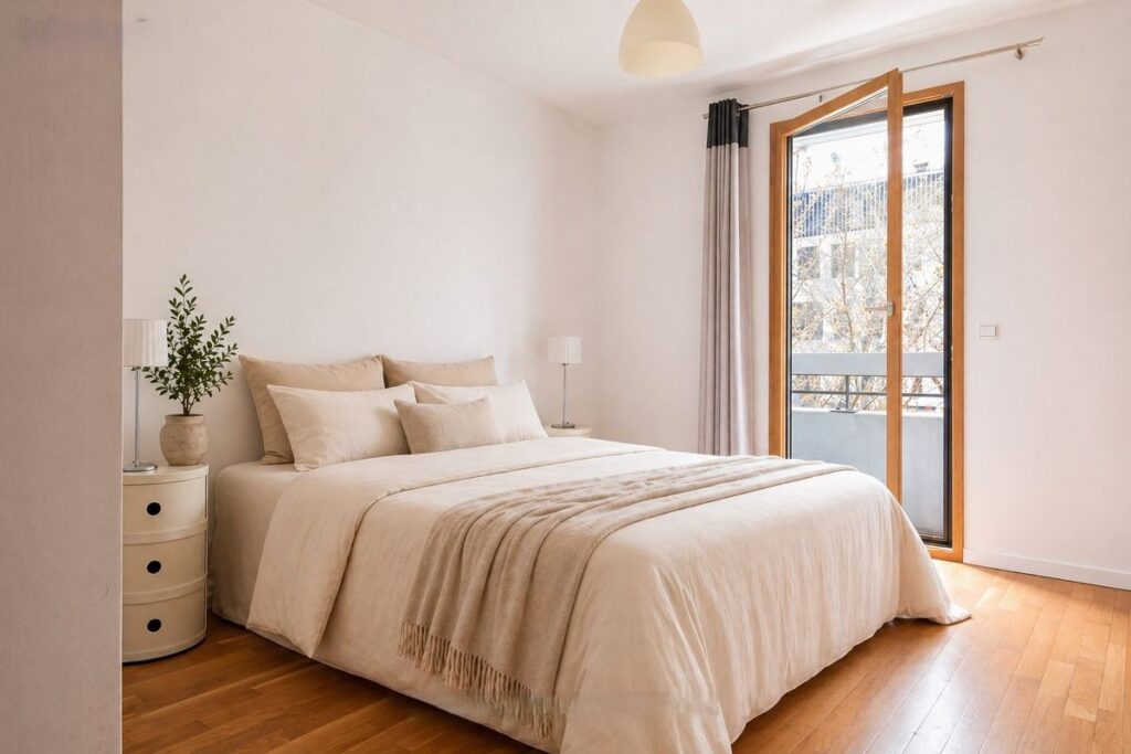 Chambre avec accès à la terrasse